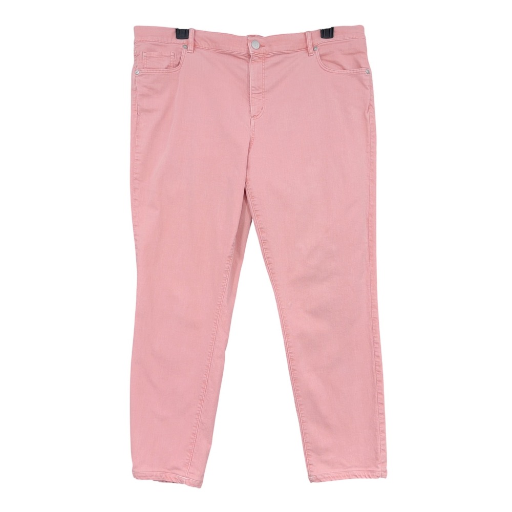 LOFT Modern Skinny Crop Pants Womens 18 34 Cotton Elastane Pink
